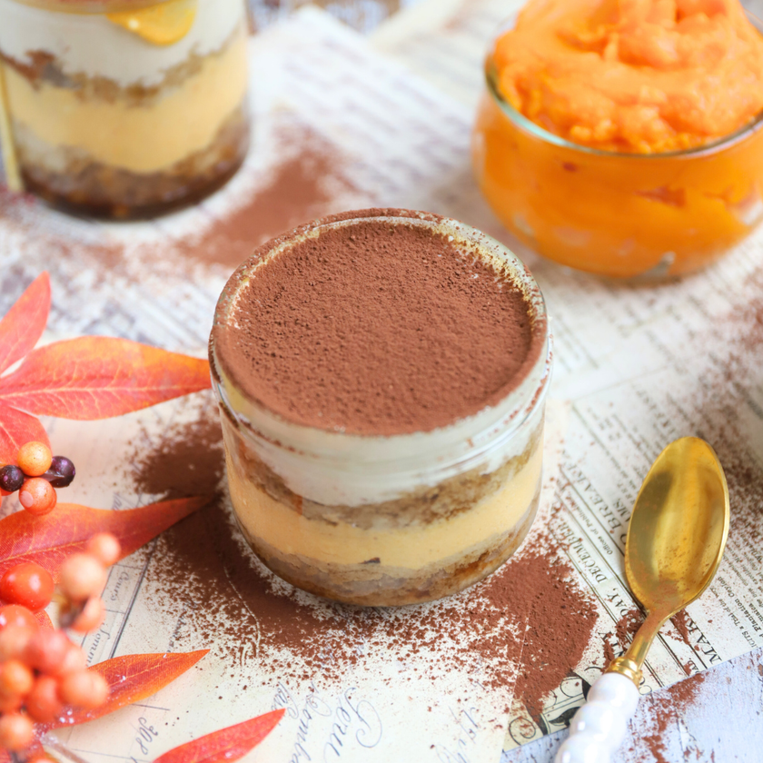 Low-Carb Kürbis Tiramisu (mit Butternut Kürbis)