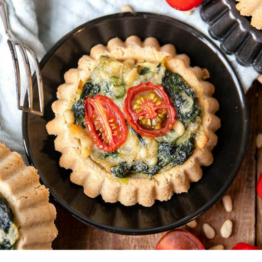Veganer Low-Carb Spinat Pie