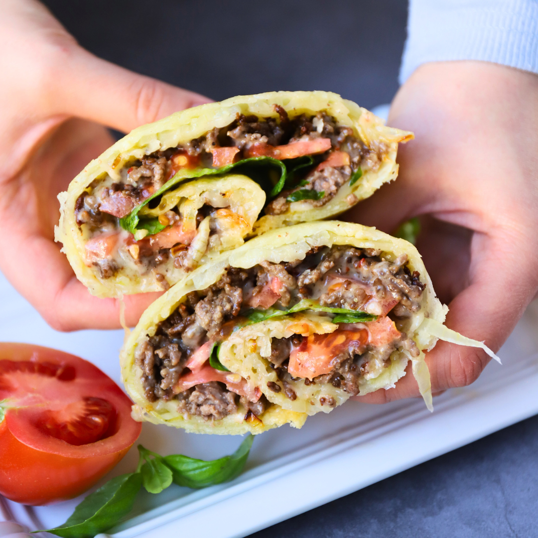 Low-Carb & Keto Cheese Burger Rolle