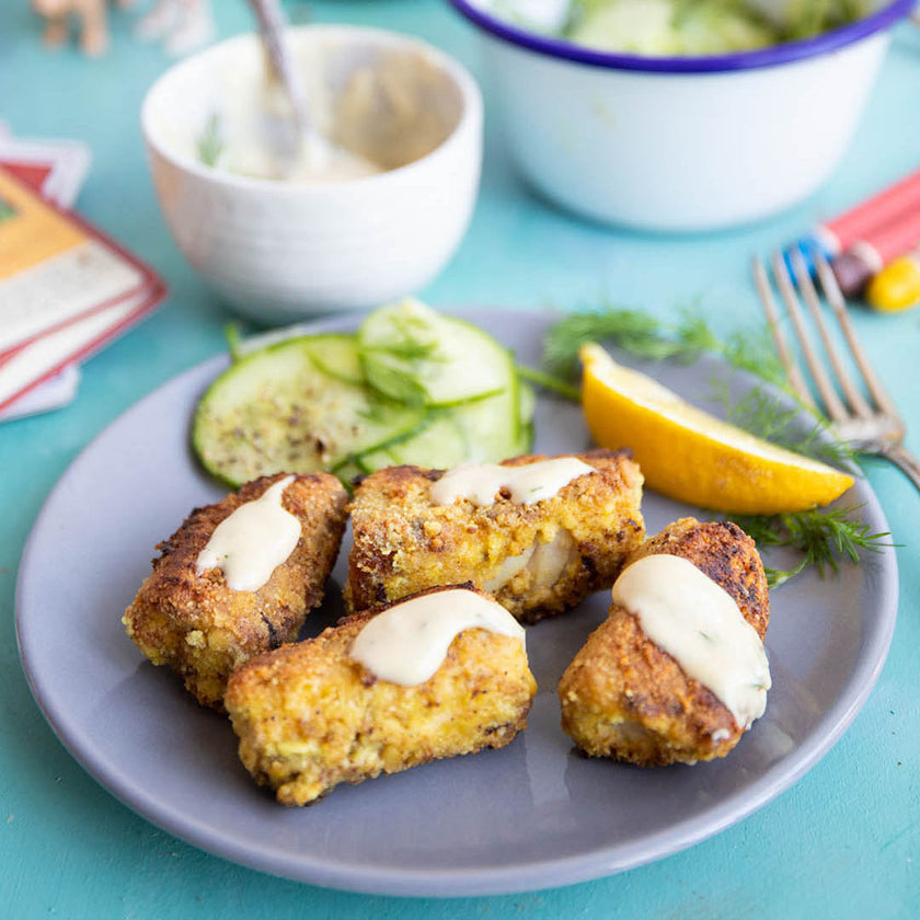 Low-Carb Fischstäbchen mit Remoulade