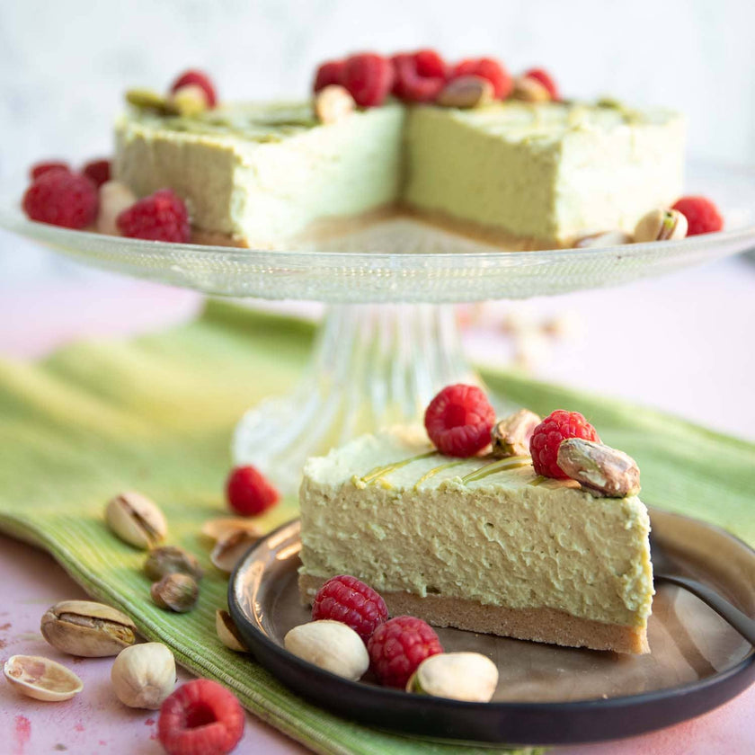 Low-Carb & Keto No Bake Pistazien-Cheesecake