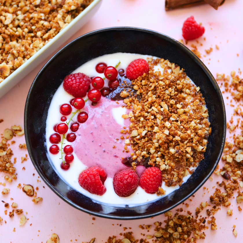 Low-Carb Nuss Topping mit Zimt