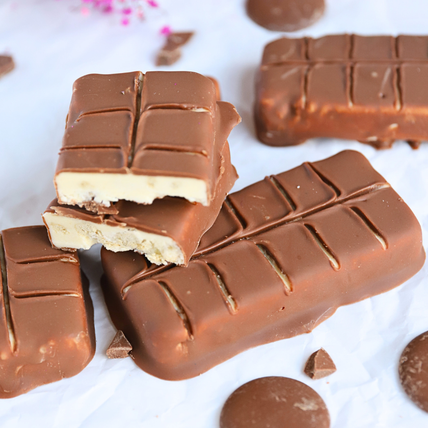 Low-Carb crunchy Milch Riegel