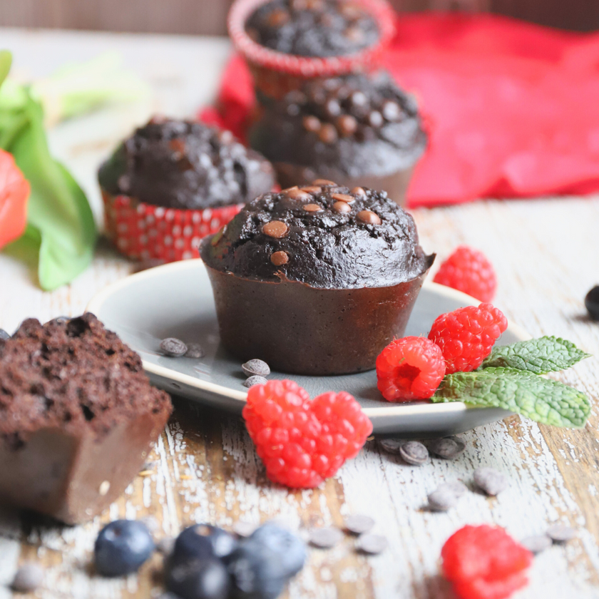 Low-Carb & Keto Schoko Zucchini Muffins