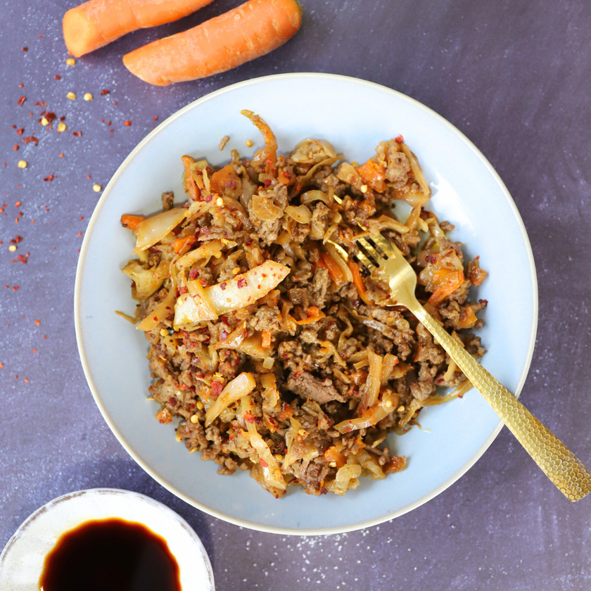 Keto Kohlpfanne im Frühlingsrollen-Style