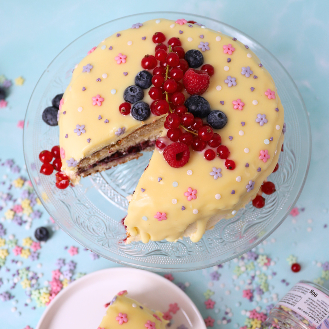 Low-Carb White Chocolate Vanilla Torte