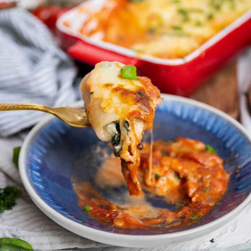 Low-Carb & Keto Spinat Cannelloni