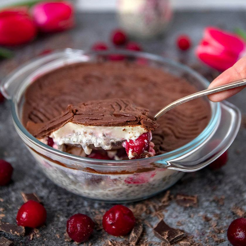 Low-Carb & Keto Donauwellen Porridge