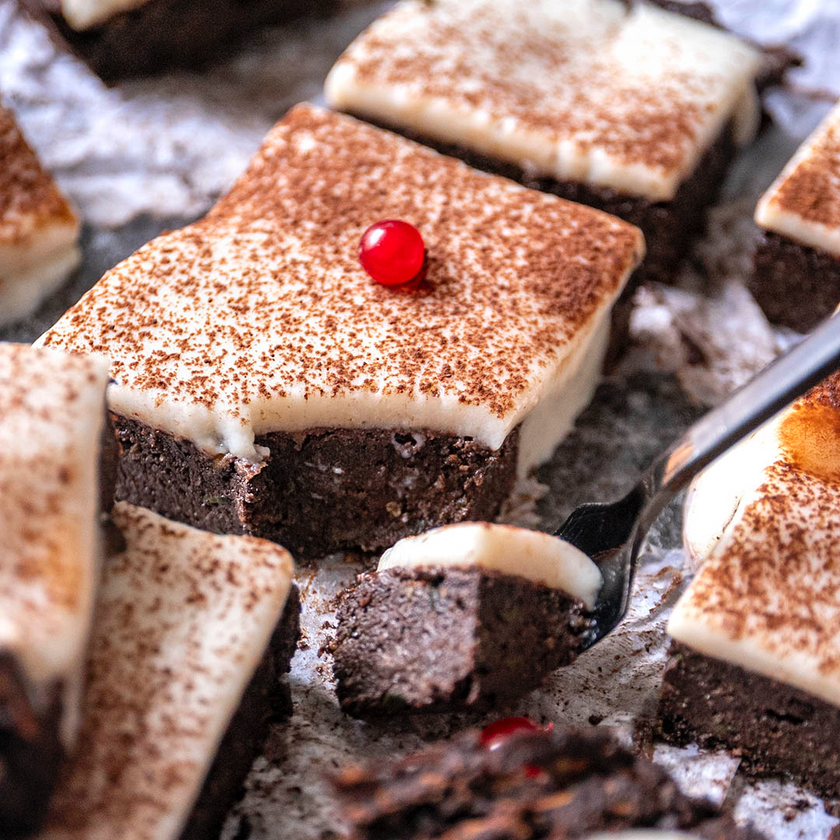 Gefüllter Low-Carb Schokopudding-Kuchen