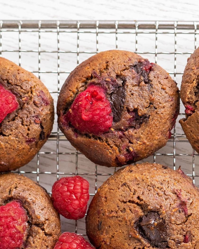 Low-Carb & Keto Schoko-Himbeer Cookies