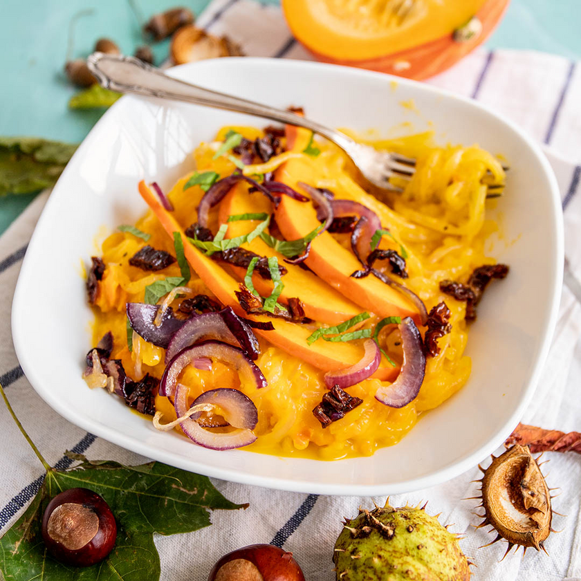 Low-Carb & Keto Kürbis-Pasta