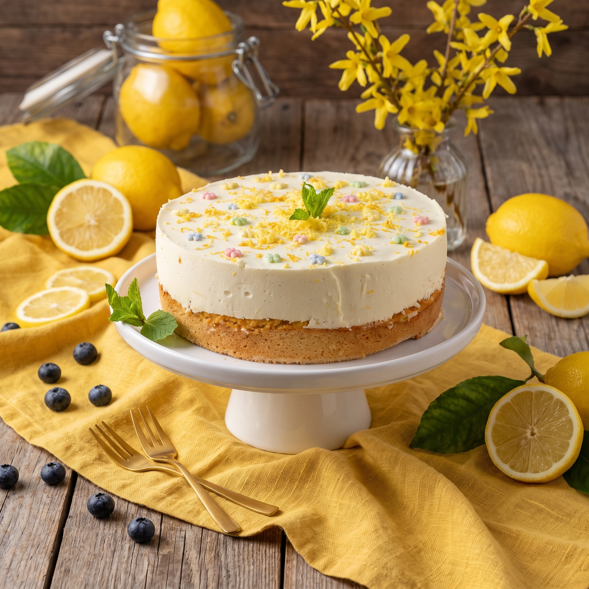 Keto Zitronentorte mit Mönchsfrucht