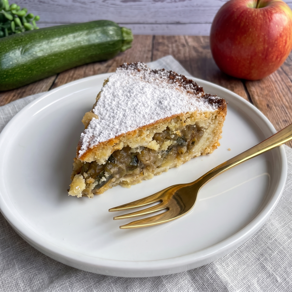 Keto Zucchini-Apfel-Zimt Pie