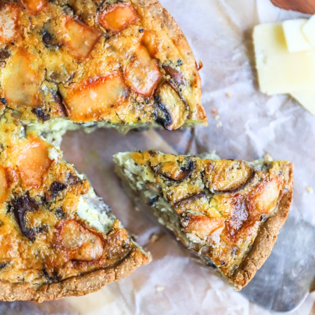 Low-Carb Mushroom & Cheese Pie