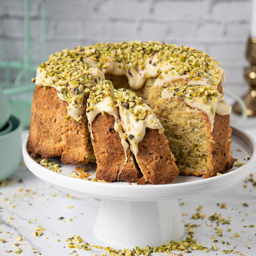 Low-Carb & Keto Pistazien-Kuchen mit Kollagen