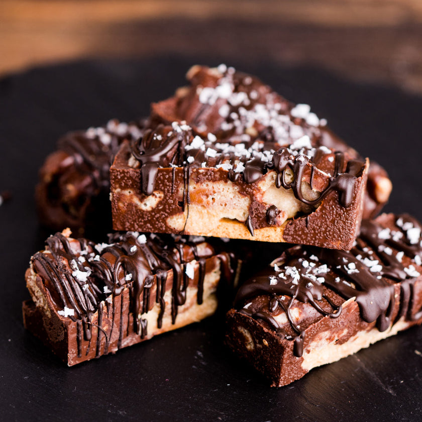 Low-Carb & Keto Salted Caramel Bars