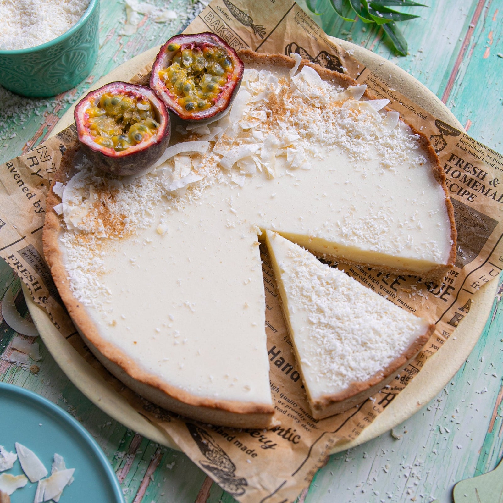 Vegane Low-Carb Maracuja-Kokos-Tarte