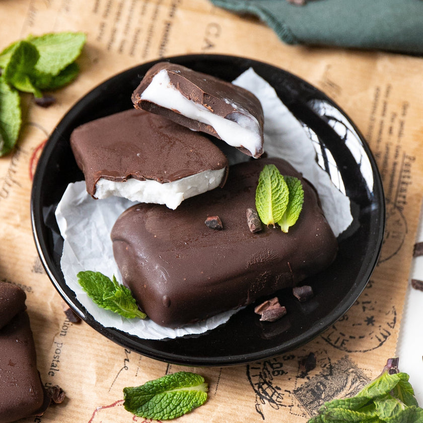 Vegane Keto Schoko-Minz-Bites