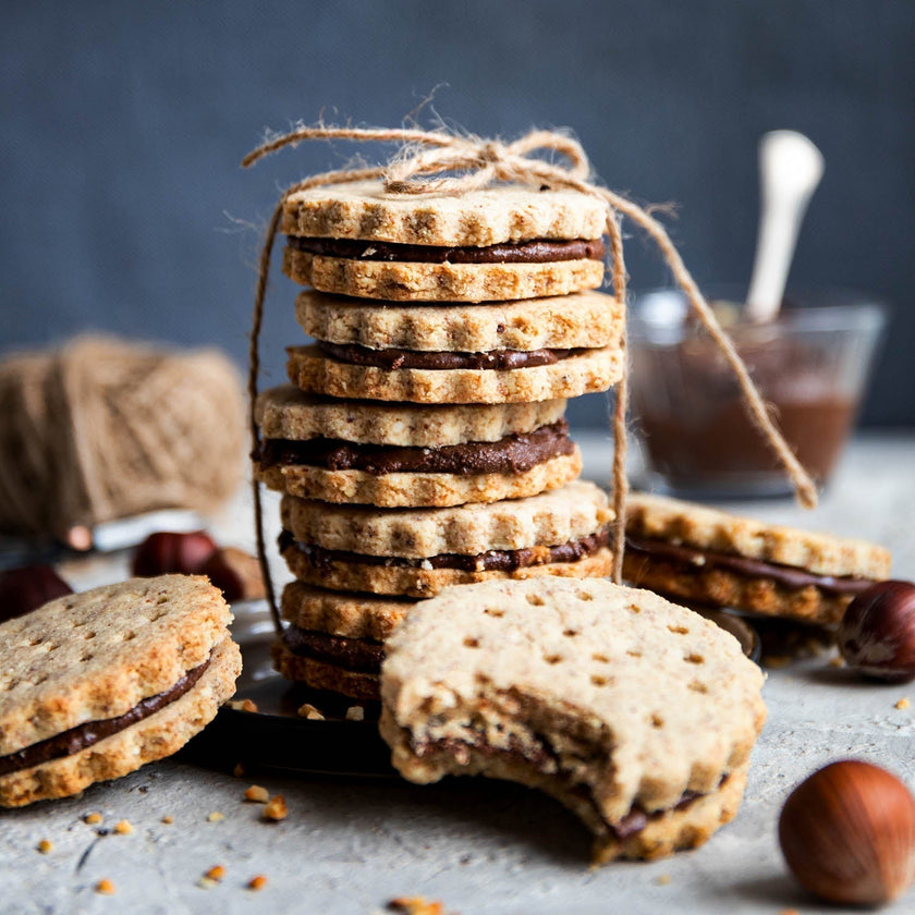 Low-Carb & Keto Doppelkeks mit Kakaocreme