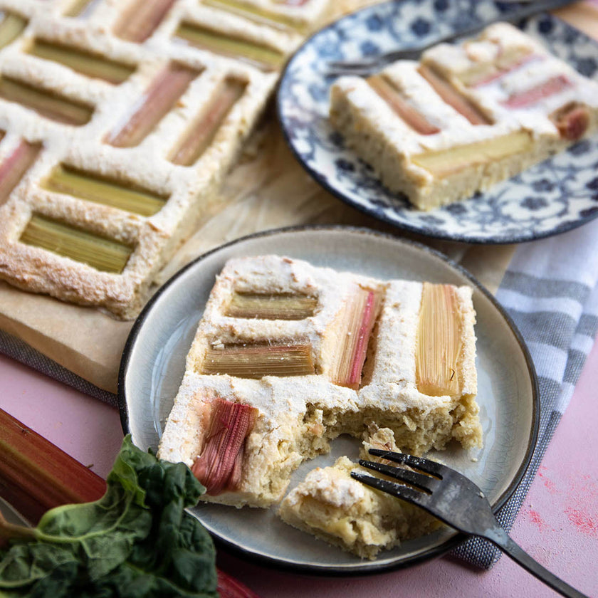 Low-Carb Rhabarber Kuchen vom Blech