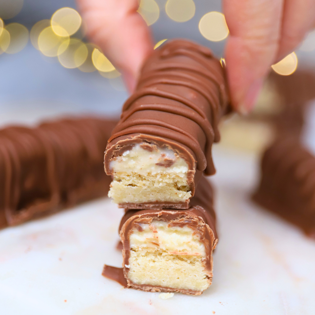 Low-Carb Schoko-Karamell Riegel