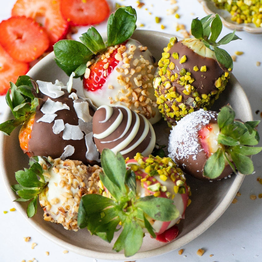 Schoko-Erdbeeren ohne Zuckerzusatz