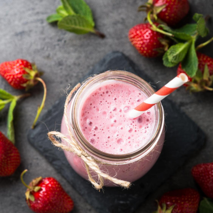 Strawberry Milkshake - Keto, Low-Carb, Paleo