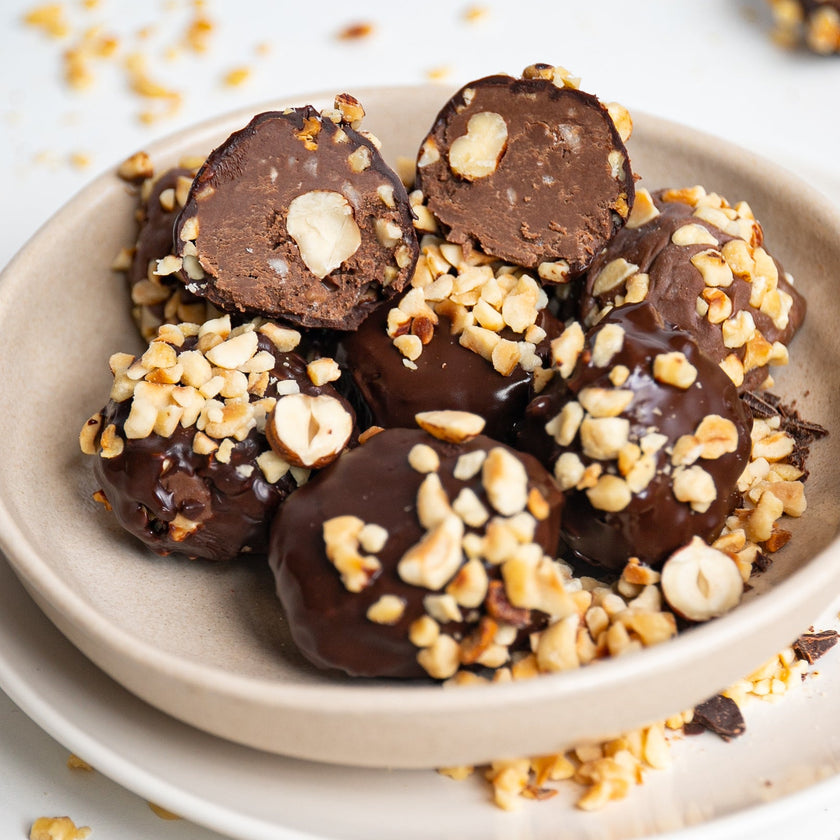 Vegane Low-Carb Schoko-Proteinbällchen