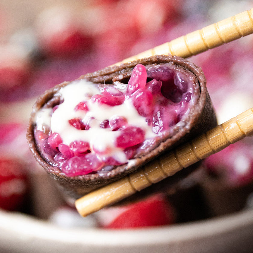 Süßes Low-Carb Beeren-Sushi