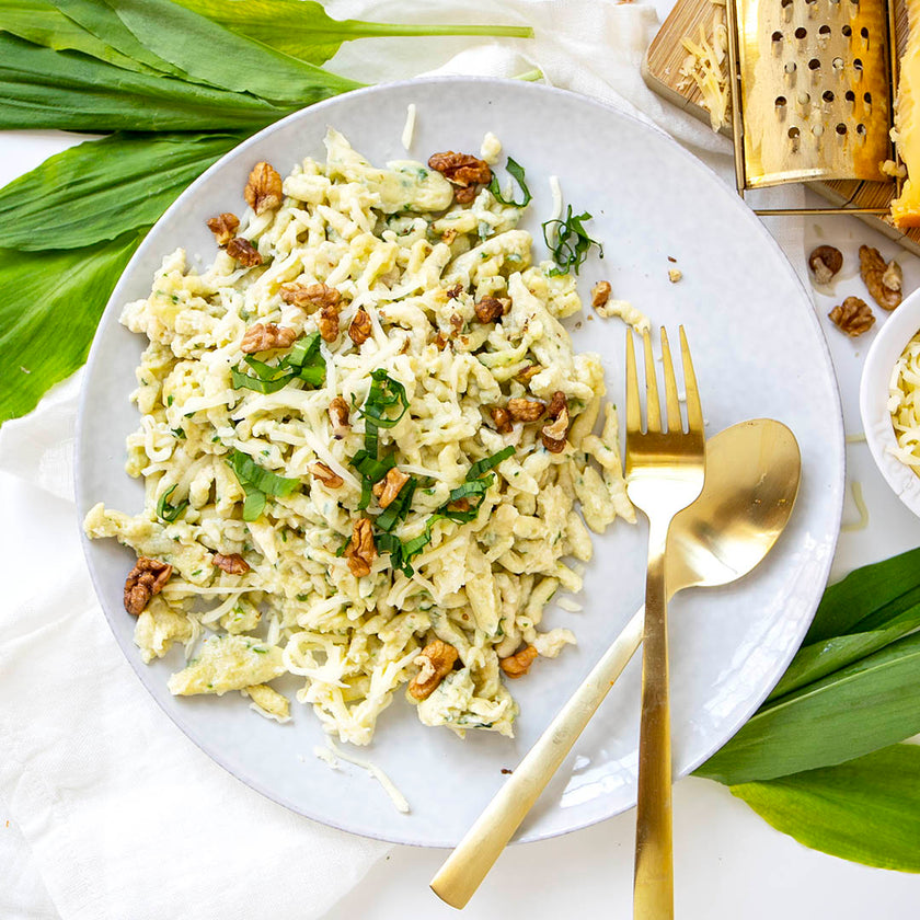 Low-Carb Spätzle mit Bärlauch