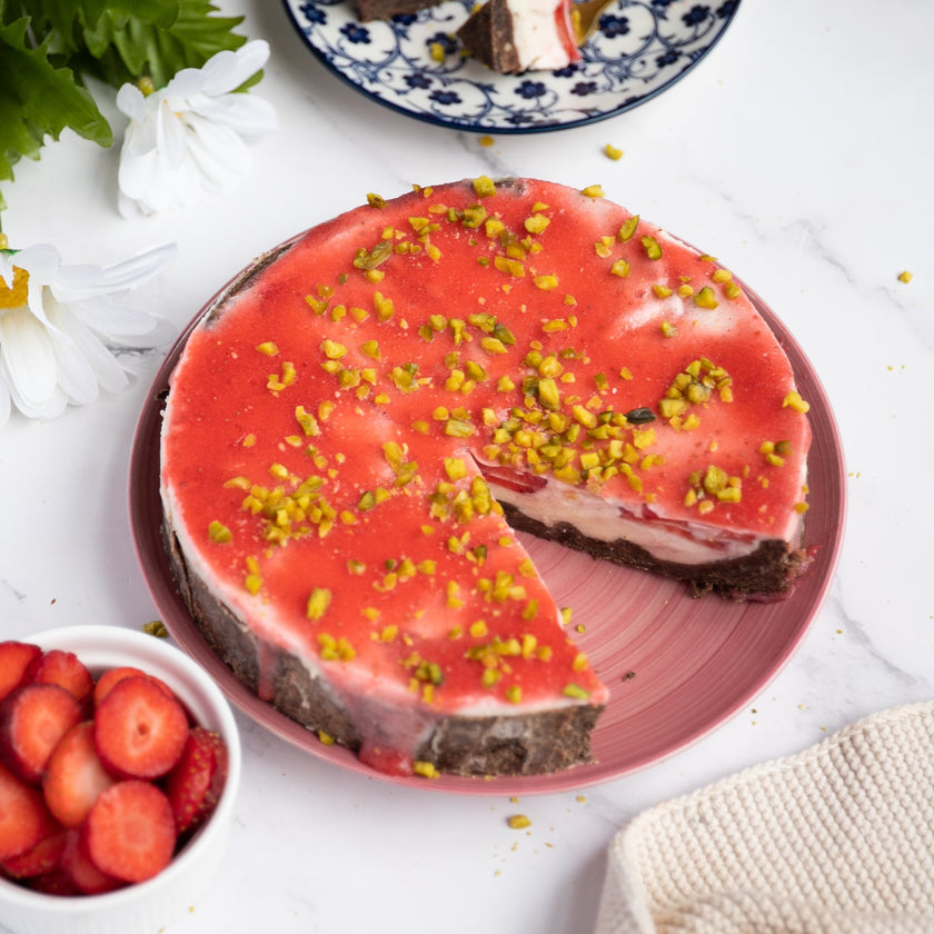 Low-Carb & Keto Erdbeer-Panna-Cotta-Kuchen