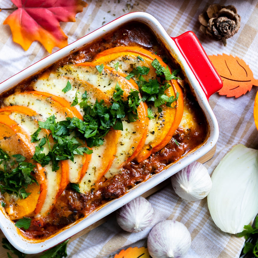 Keto Kürbis-Hackfleisch-Auflauf