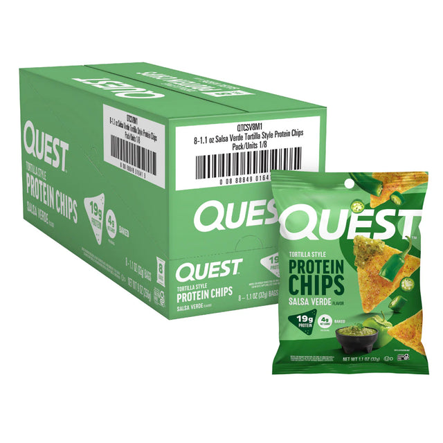 Salsa Verde Protein Chips Tortilla Style  | 8er Maxipack
