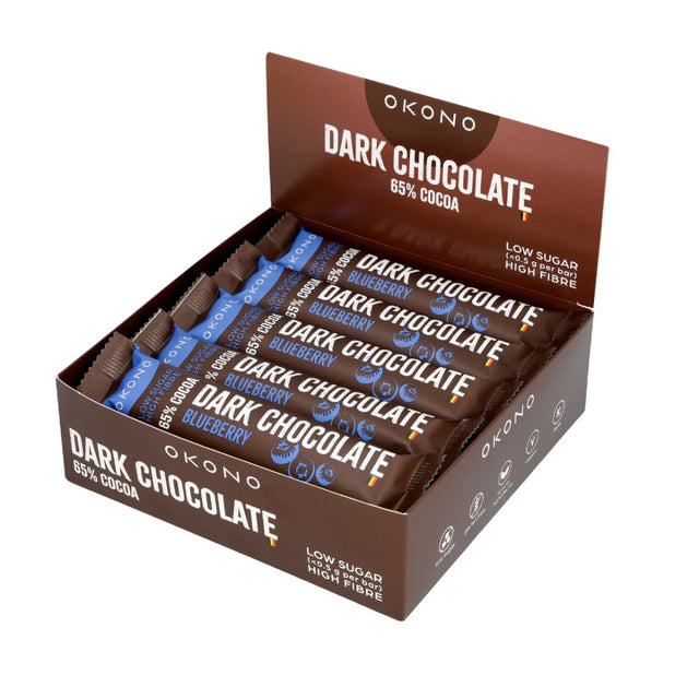 Dark Chocolate Blueberry Schokoriegel | 20er Maxipack