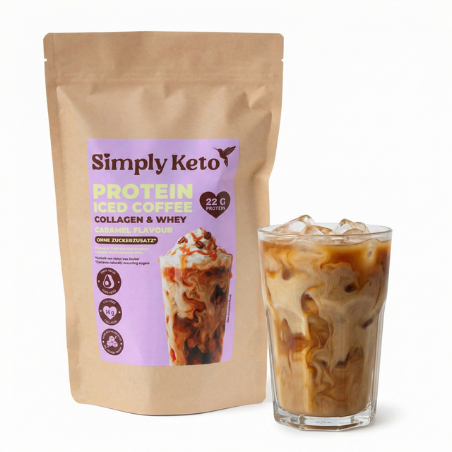 Lower-Carb* Protein Eiskaffee | Karamell