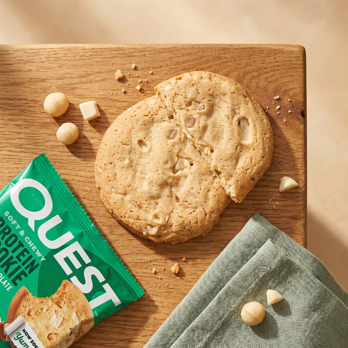 Macadamia White Cocolate Protein Cookie | Maxipack mit 12 Stück