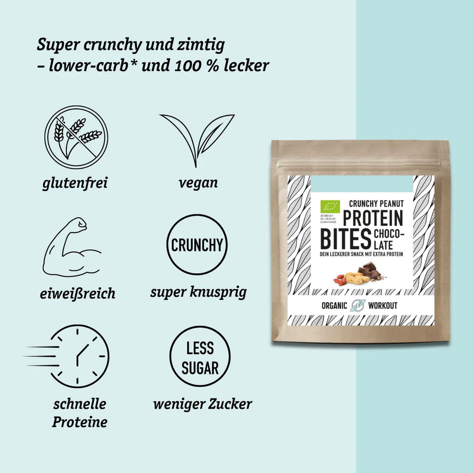 NomNoms Protein Bites | Crunchy Peanut Chocolate | Bio