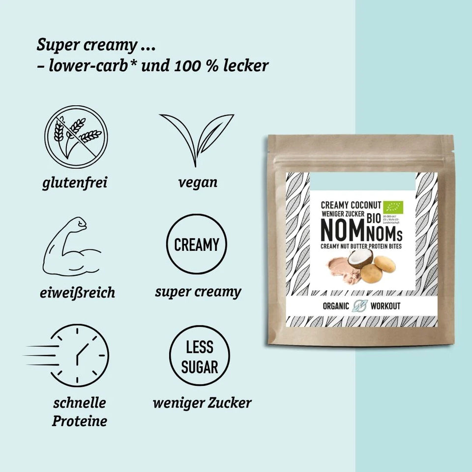 NomNoms Protein Bites | Creamy Coconut | Bio