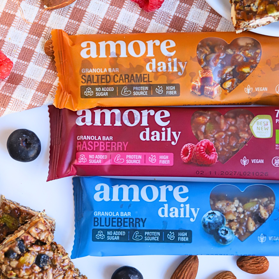 Lower-Carb* Granola Bar | Himbeere