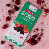 Keto Edelbitter Schokolade mit Waldbeeren | 60% Kakao