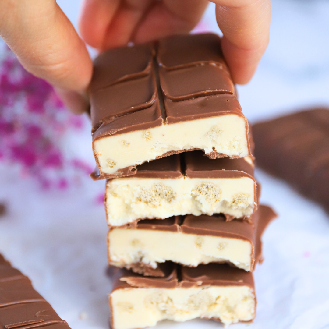 Low-Carb crunchy Milch Riegel