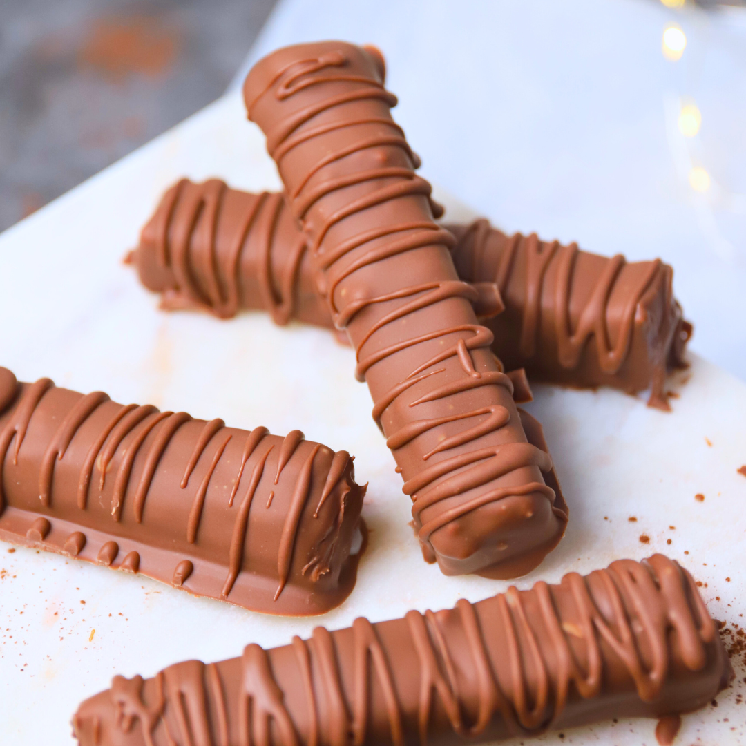 Low-Carb Schoko-Karamell Riegel