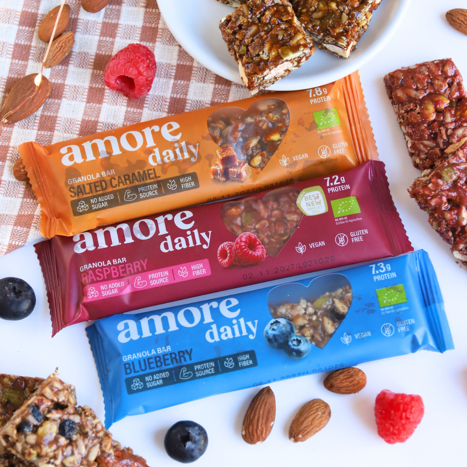 Lower-Carb* Granola Bar | Himbeere