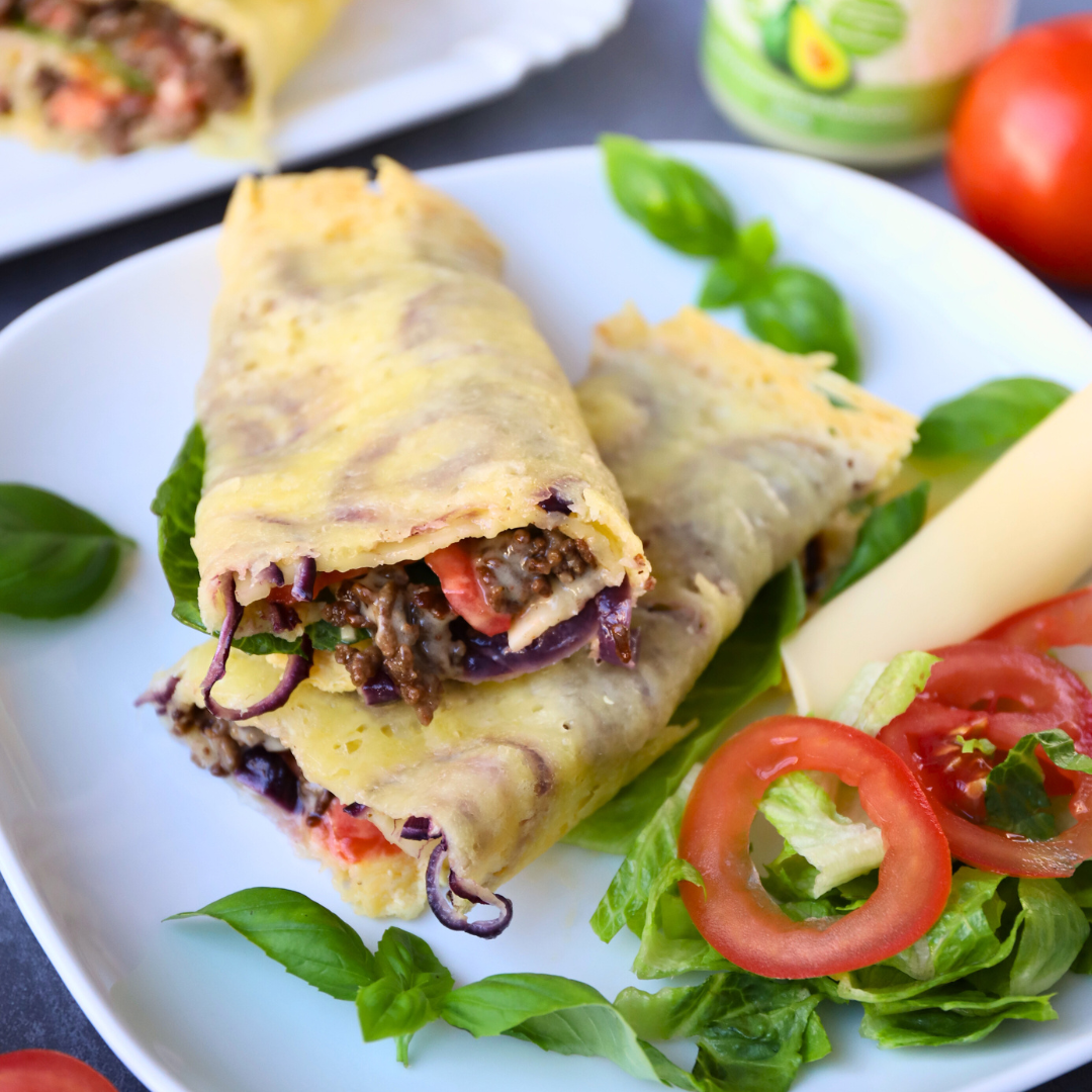 Low-Carb & Keto Cheese Burger Rolle