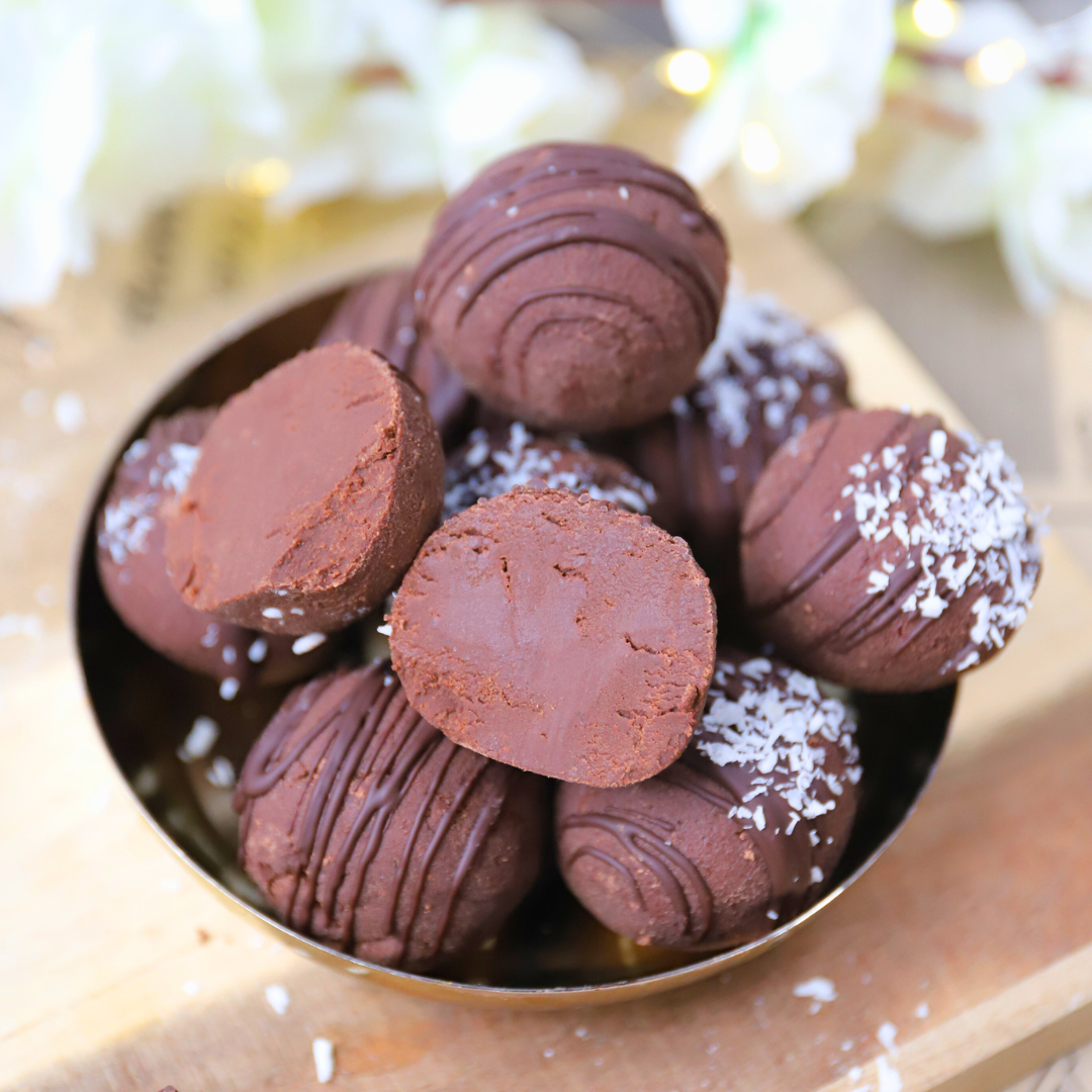 Low-Carb & Keto 2-Zutaten Schoko-Pralinen