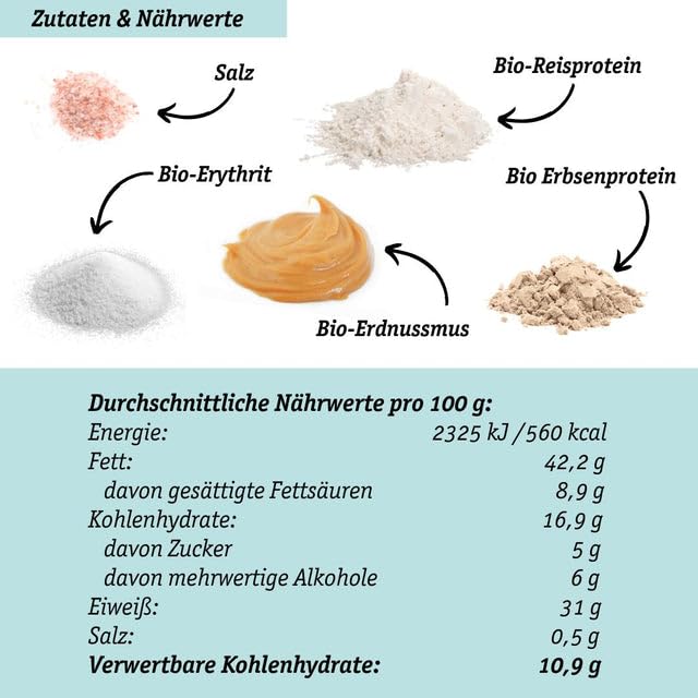 Erdnusscreme mit veganem Protein | Bio