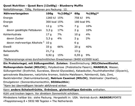 Blueberry Muffin Proteinriegel