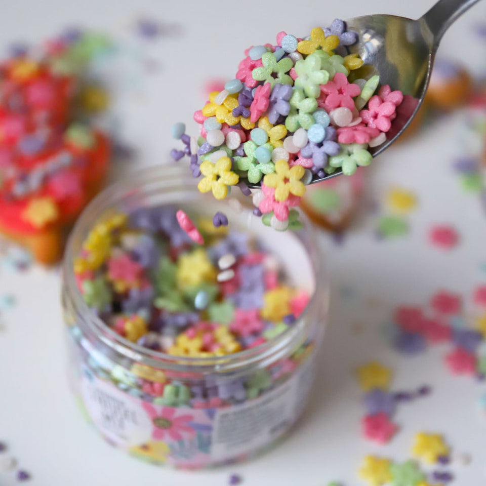 Zuckerfreier Streuselmix Flower Power