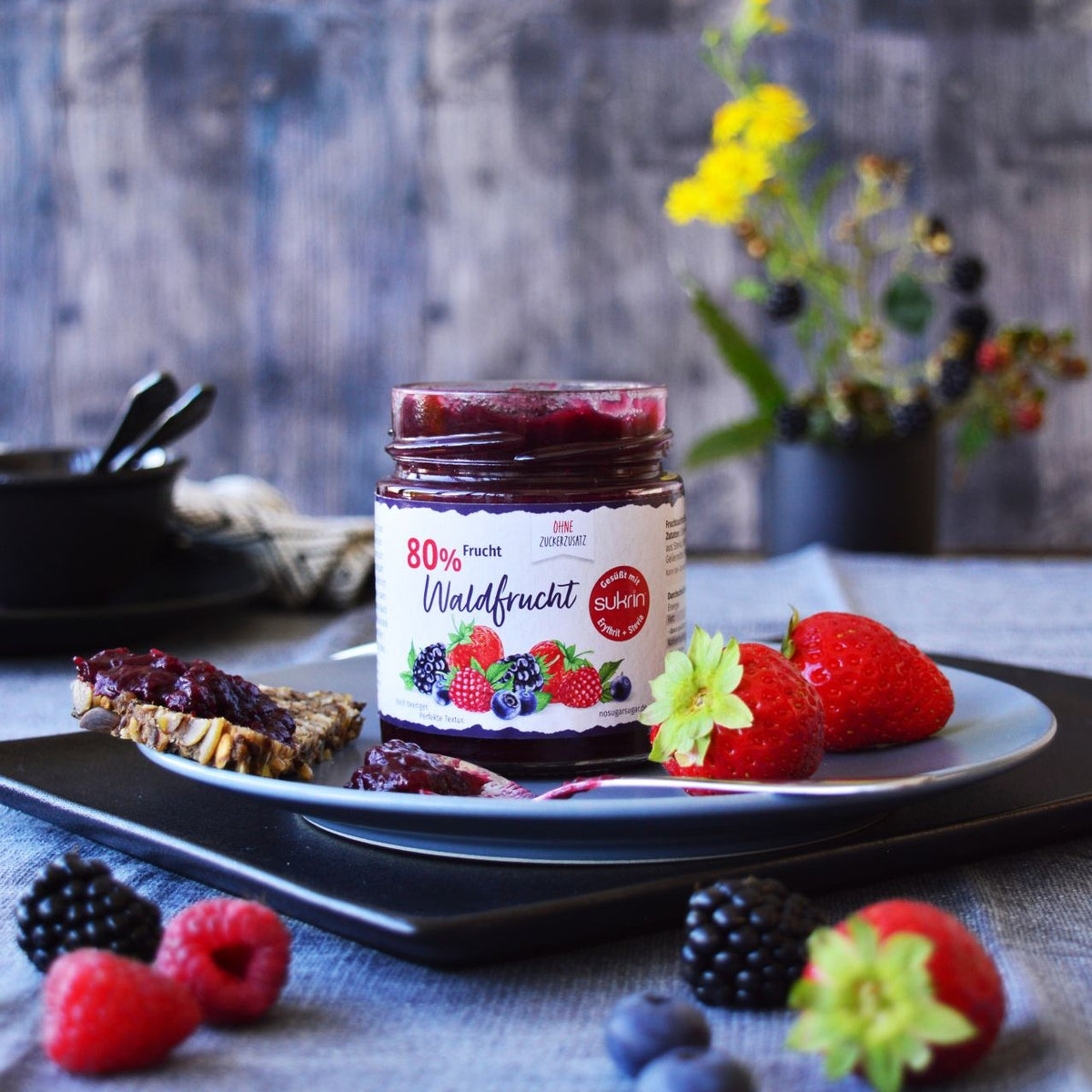 Waldbeer Fruchtaufstrich mit Erythrit & Stevia 225 g