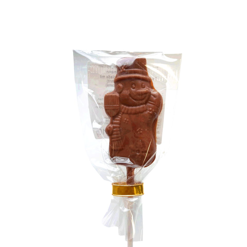 Schneemann-Schokoladenlolli Vollmilch 10 g